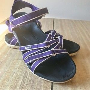 TEVA Sandals Tirra Sport Purple Strappy Spyder Sole Water Shoe Vegan